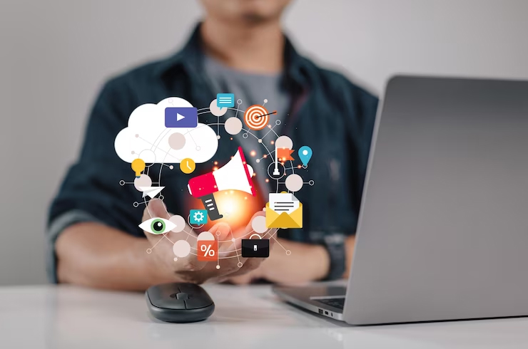 Person doing social media management